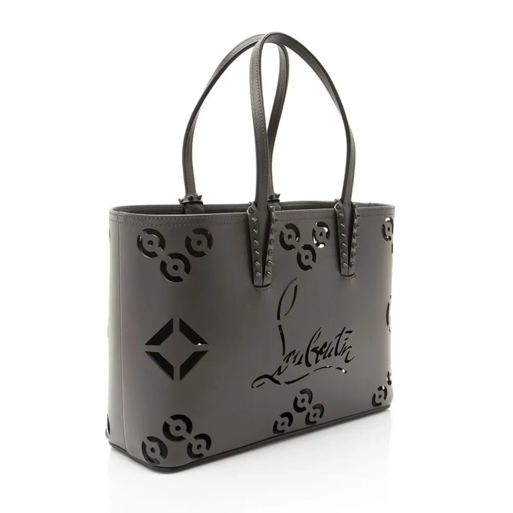 Christian Louboutin Gray Laser-Cut Tote
